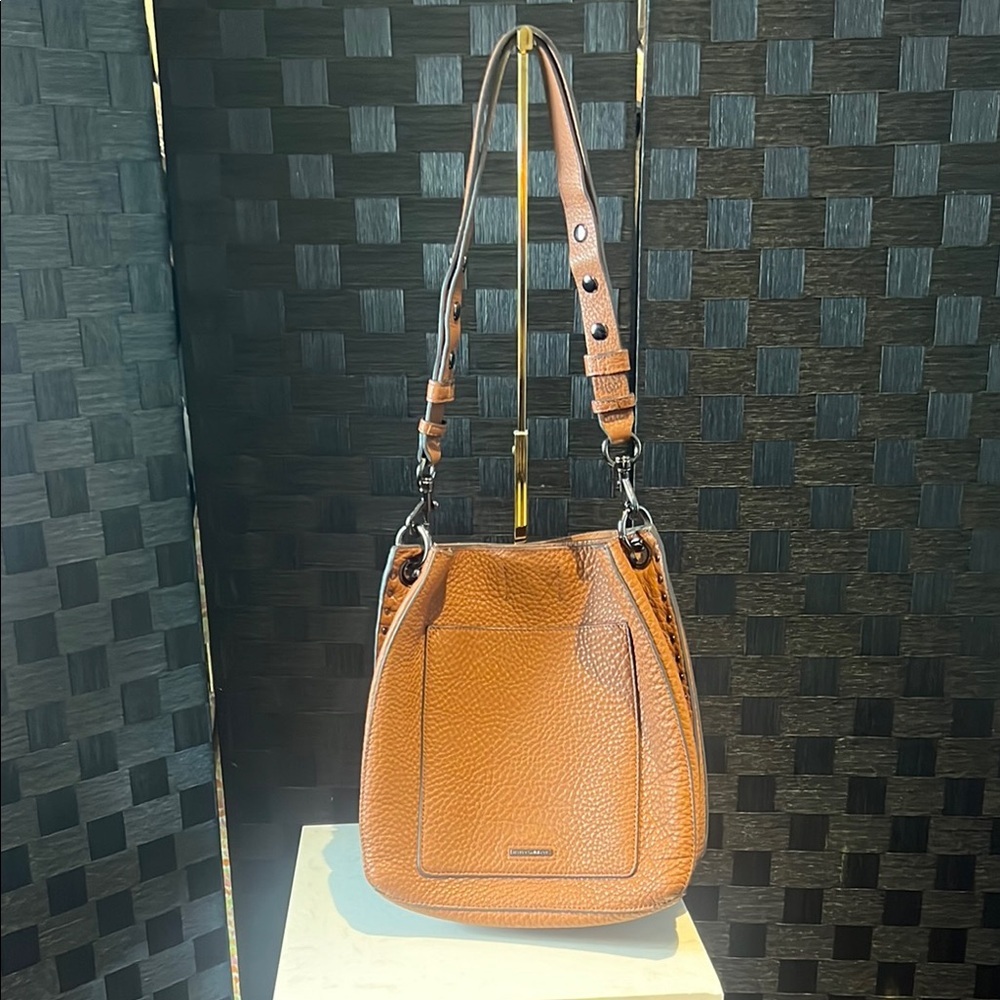 Rebecca Minkoff Brown Pebbled Leather Shoulder Bag